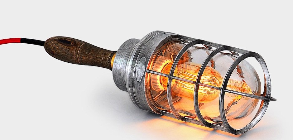 Ручной светильник Steampunk Cage Glass Edison Hanging Lamp Ручной светильник Steampunk Cage Glass Edison Hanging Lamp - Loft-Concept в Брянске