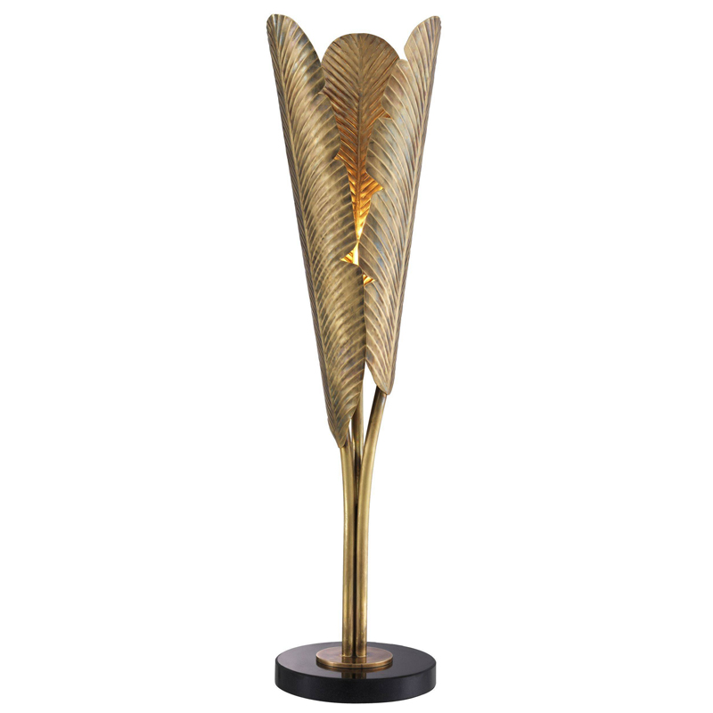 Настольная лампа Eichholtz Table Lamp Plantain Винтажная латунь Черный Настольная лампа Eichholtz Table Lamp Plantain Винтажная латунь Черный в Брянске | Loft Concept