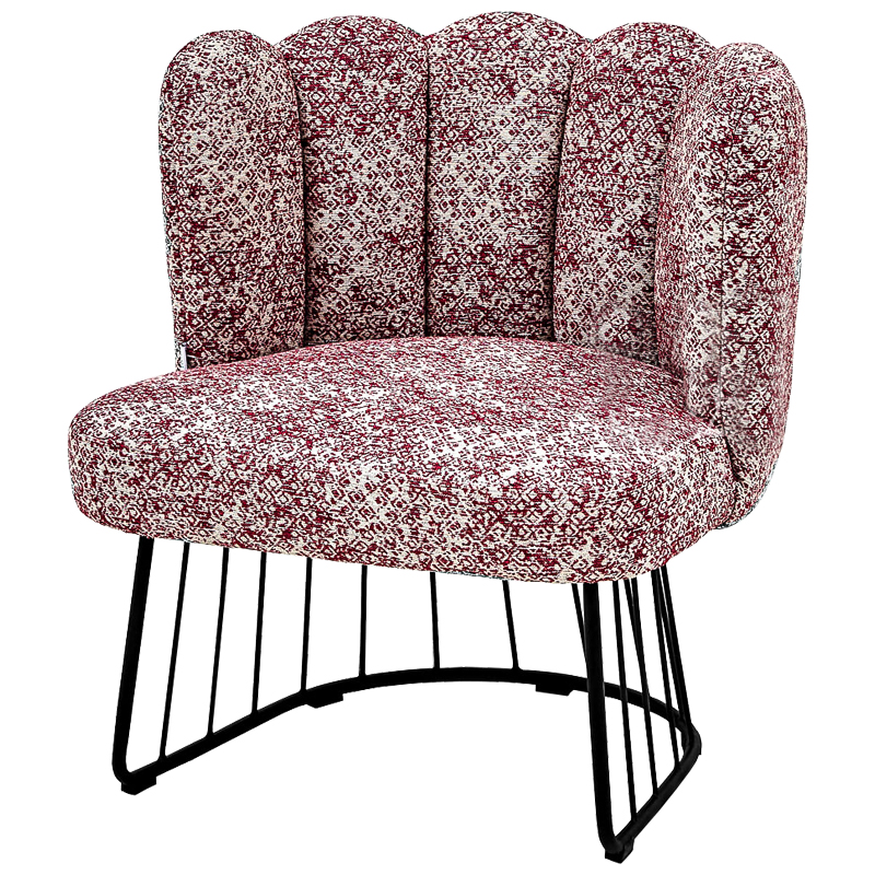 Кресло Noah Armchair cherry-white Бургундский красный Белый Черный Кресло Noah Armchair cherry-white Бургундский красный Белый Черный в Брянске | Loft Concept
