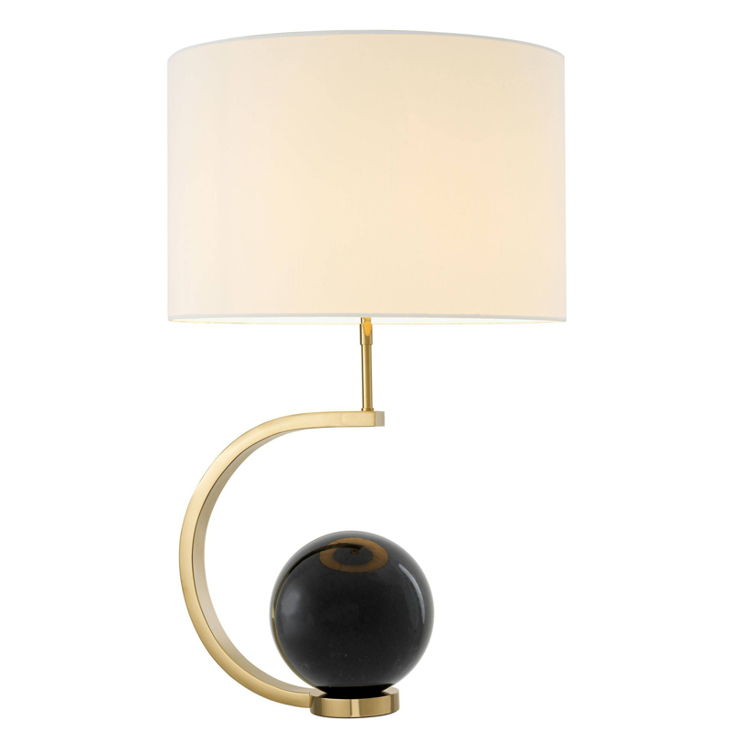 Настольная лампа Eichholtz Table Lamp Luigi Black marble Белый Глянцевое золото Черный Мрамор Nero Настольная лампа Eichholtz Table Lamp Luigi Black marble Белый Глянцевое золото Черный Мрамор Nero в Брянске | Loft Concept