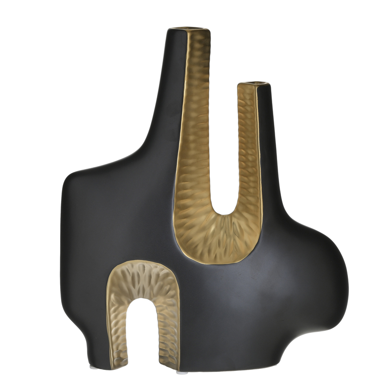 Ваза Efalia Vase double Черный Золотой Ваза Efalia Vase double Черный Золотой в Брянске | Loft Concept