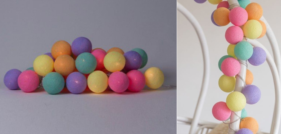 Гирлянда хлопковые фонарики Сotton Ball Ice Cream - Loft-Concept в Брянске