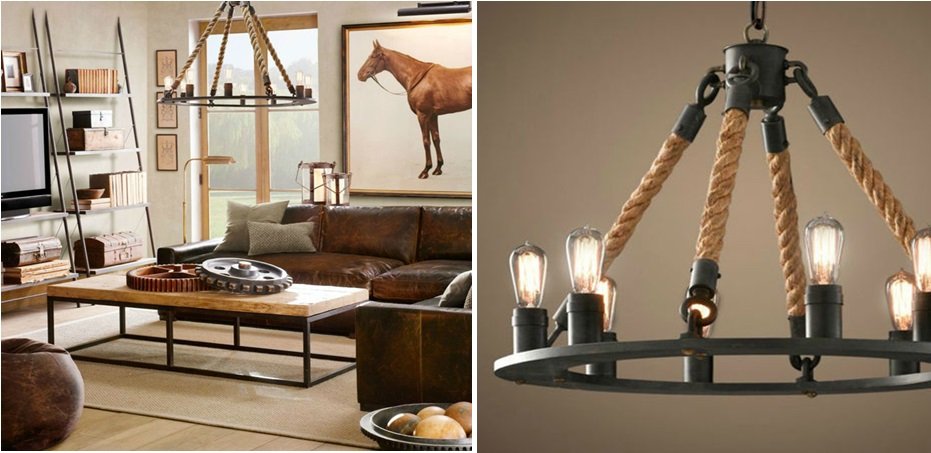 Люстра Loft Old Castle Rope Chandelier Люстра Loft Old Castle Rope Chandelier - Loft-Concept в Брянске