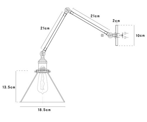 Бра Gloce Cone Shade Loft Industrial Red Бра Gloce Cone Shade Loft Industrial Red в Брянске