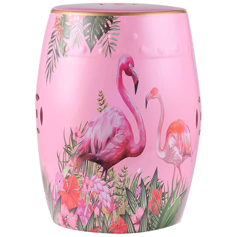 Керамический табурет Flamingo Tropical Animal Ceramic Stool Pink Розовый Зеленый Керамический табурет Flamingo Tropical Animal Ceramic Stool Pink Розовый Зеленый в Брянске | Loft Concept