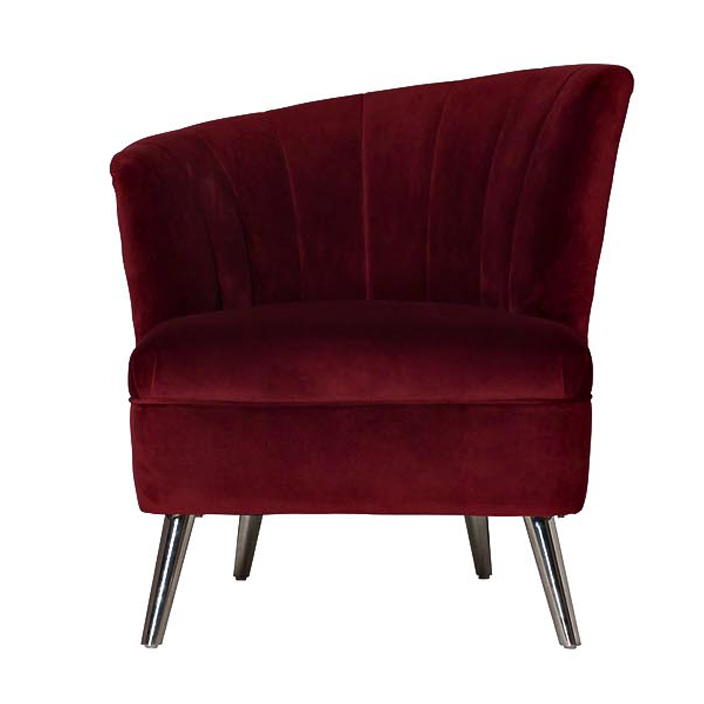 Кресло Moore Armchair Бургундский красный Нержавеющая сталь Кресло Moore Armchair Бургундский красный Нержавеющая сталь в Брянске | Loft Concept