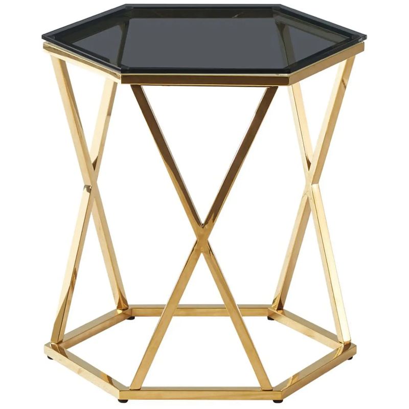 Столик кофейный Ormando Collection Gold №2 Глянцевое золото Стекло Смок Столик кофейный Ormando Collection Gold №2 Глянцевое золото Стекло Смок в Брянске | Loft Concept