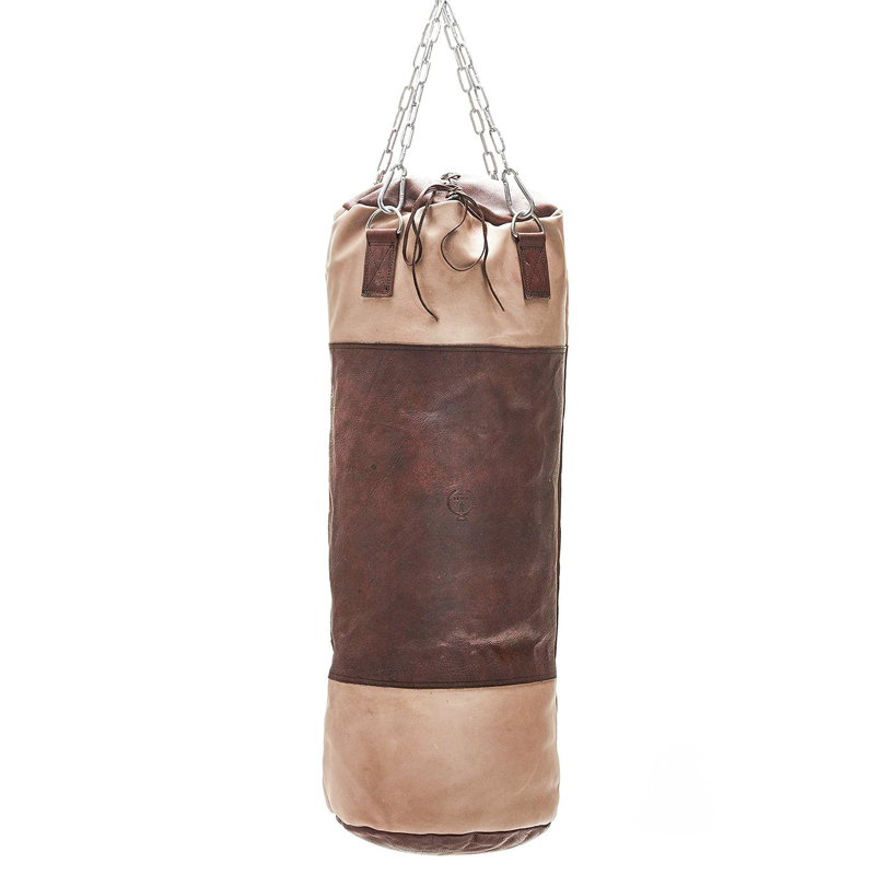 Боксерская груша BROWN LEATHER HEAVY PUNCHING BAG Коричневый Бежевый в Брянске | Loft Concept 