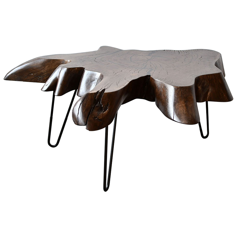 Кофейный стол Tallulah Industrial Metal Rust Coffee Table Коричневый Черный Кофейный стол Tallulah Industrial Metal Rust Coffee Table Коричневый Черный в Брянске | Loft Concept