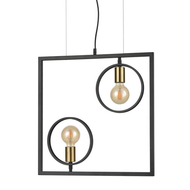 Люстра Loft Rings Ligh 2 Черный Золотой Люстра Loft Rings Ligh 2 Черный Золотой в Брянске | Loft Concept