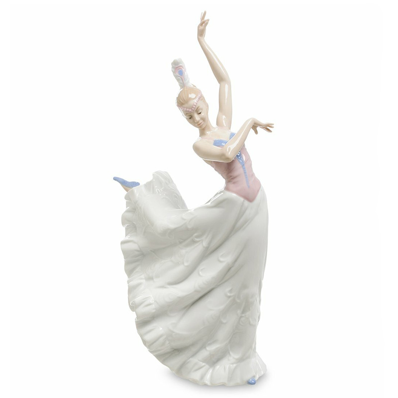 Статуэтка фарфоровая Танцовщица Charming Statuette Белый Розовый Серо-голубой Бежевый Статуэтка фарфоровая Танцовщица Charming Statuette Белый Розовый Серо-голубой Бежевый в Брянске | Loft Concept