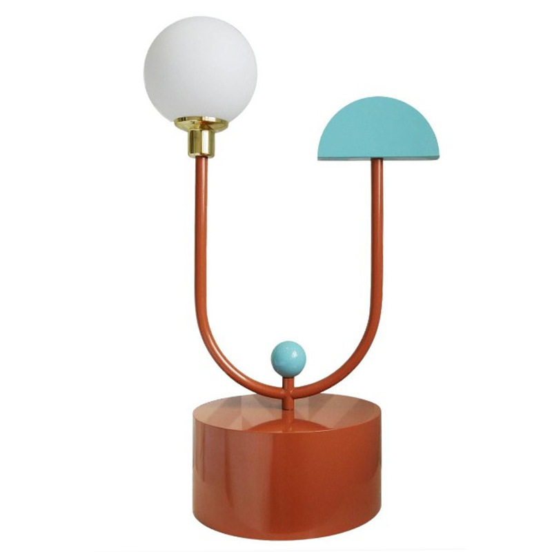 Дизайнерская Настольная Лампа Space Table Lamp by Dovain Studio Белый Коричневый Бирюзовый Дизайнерская Настольная Лампа Space Table Lamp by Dovain Studio Белый Коричневый Бирюзовый в Брянске | Loft Concept