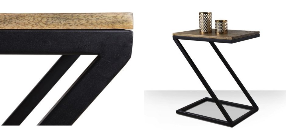 Приставной стол Industrial Rust Z Table Приставной стол Industrial Rust Z Table - Loft-Concept в Брянске