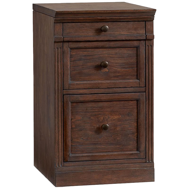 Тумба с 2-мя ящиками Benjamin Two Drawers Бежево-серый Белый Черный Коричневый в Брянске | Loft Concept 