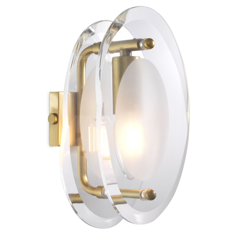 Бра Eichholtz Wall Lamp Sublime Латунь Античная полированная Прозрачный Бра Eichholtz Wall Lamp Sublime Латунь Античная полированная Прозрачный в Брянске | Loft Concept