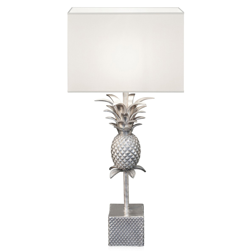 Настольная лампа LAMPTABLE PINEAPPLE STRAIGHT white Белый Серебряный в Брянске | Loft Concept 