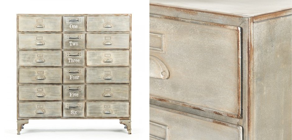 Комод металлический в стиле лофт Oscar Drawer Cabinet Комод металлический в стиле лофт Oscar Drawer Cabinet - Loft-Concept в Брянске