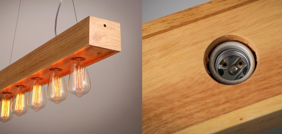 Люстра Loft Wooden Lighting Line Pendant Люстра Loft Wooden Lighting Line Pendant - Loft-Concept в Брянске