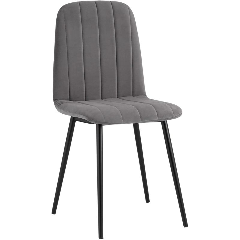 Стул Easy Chair Велюр Темно-Серый цвет Серый Черный Стул Easy Chair Велюр Темно-Серый цвет Серый Черный в Брянске | Loft Concept