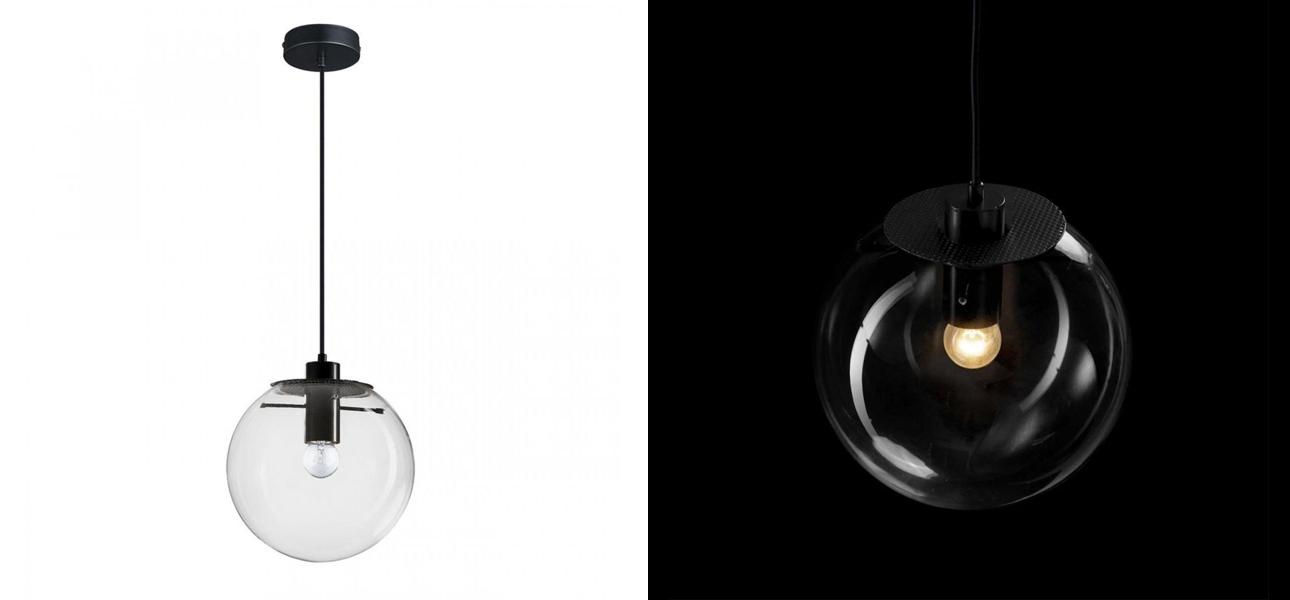 Подвесной светильник Selene Glass Ball Ceiling Lights Black  40 cm - фото