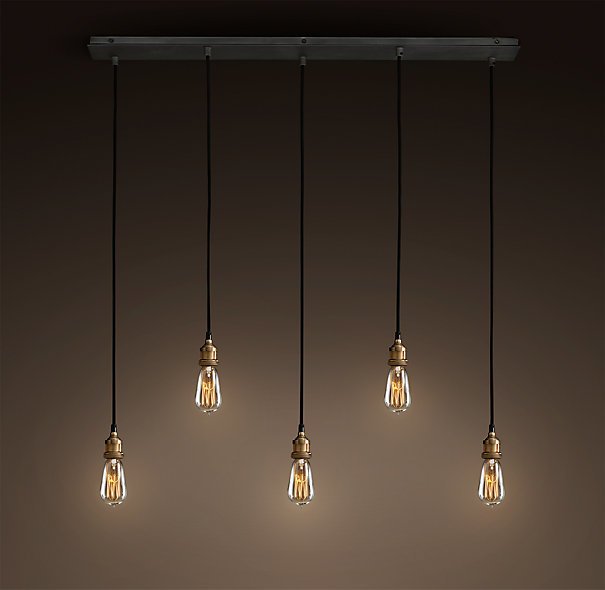 Подвесной светильник Loft Industrial Mono 5 Черный в Брянске | Loft Concept 