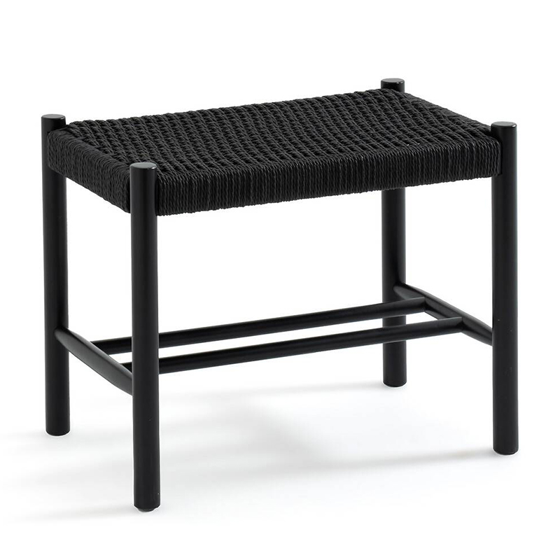 Банкетка Enzo Wicker Black Banquet mini Черный Банкетка Enzo Wicker Black Banquet mini Черный в Брянске | Loft Concept