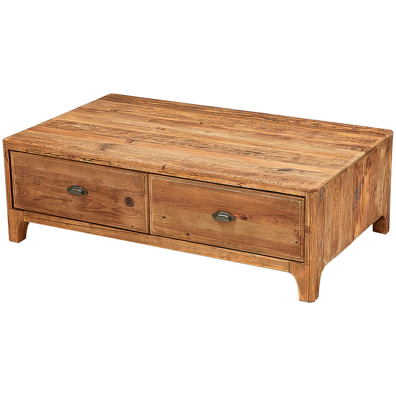 Кофейный стол из массива сосны с 4-мя ящиками Tegan Coffee Table Древесина в Брянске | Loft Concept 
