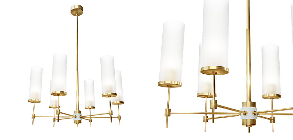 Люстра Дизайнерская Candle Holder из Сатинированной Латуни Люстра Дизайнерская Candle Holder из Сатинированной Латуни - Loft-Concept в Брянске