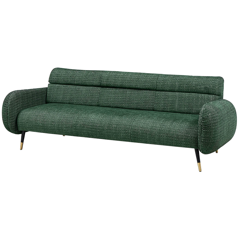 Диван Hebert Green Sofa L Зеленый Зеленый Черный Латунь Диван Hebert Green Sofa L Зеленый Зеленый Черный Латунь в Брянске | Loft Concept