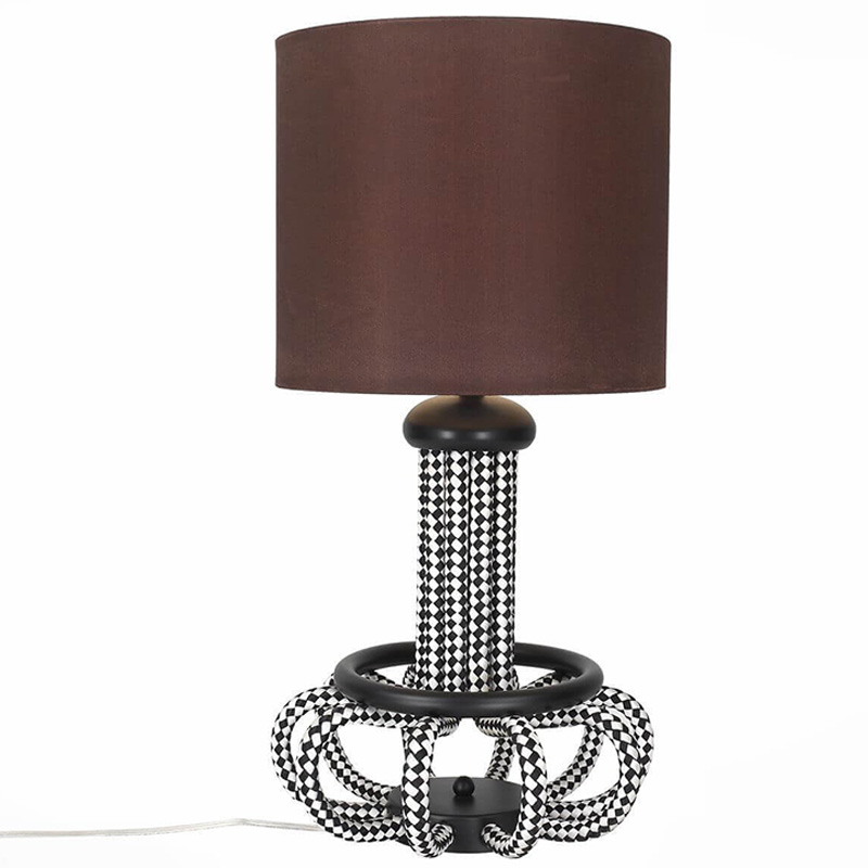 Дизайнерская Настольная лампа Belcalis table lamp Черно-белый Коричневый Дизайнерская Настольная лампа Belcalis table lamp Черно-белый Коричневый в Брянске | Loft Concept