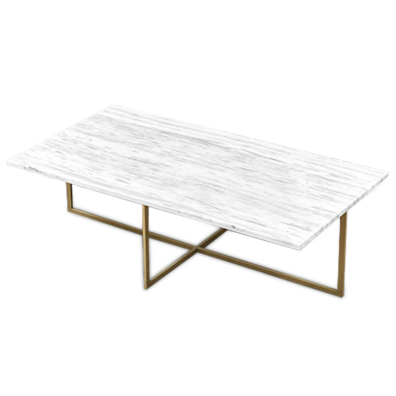Кофейный стол Monson Coffee Table Белый Золотой Кофейный стол Monson Coffee Table Белый Золотой в Брянске | Loft Concept