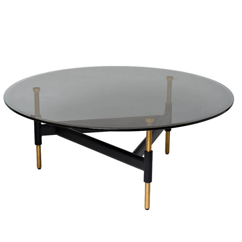Кофейный стол Monreale Dark Glass Черный Золотой Кофейный стол Monreale Dark Glass Черный Золотой в Брянске | Loft Concept