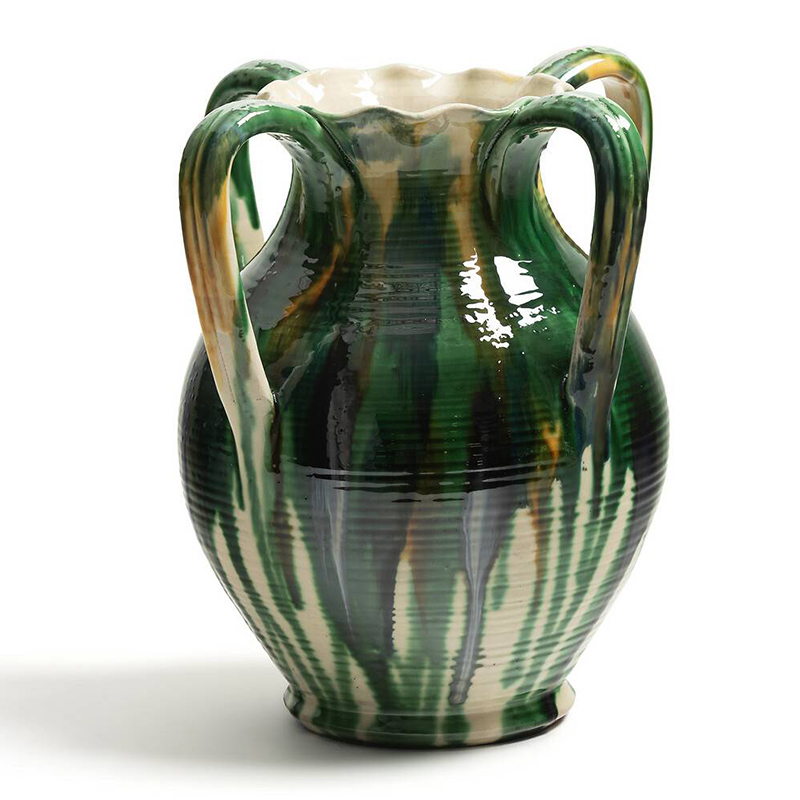 Ваза Faience Vase III Белый Зеленый Желтый Синий Ваза Faience Vase III Белый Зеленый Желтый Синий в Брянске | Loft Concept