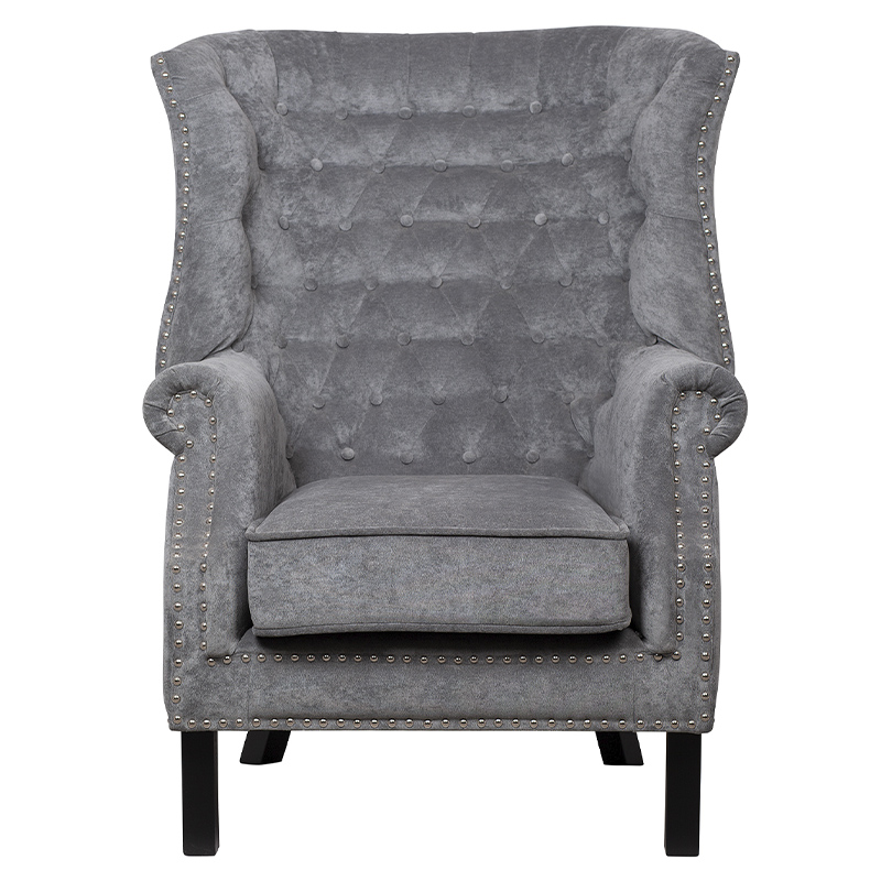 Кресло Charlie Armchair grey velour Серый Кресло Charlie Armchair grey velour Серый в Брянске | Loft Concept