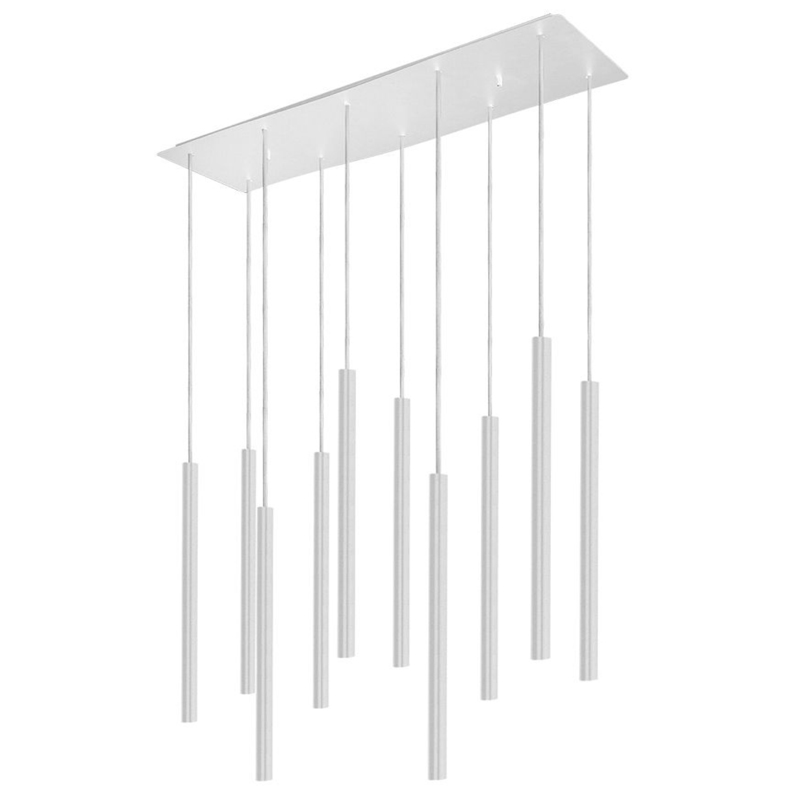 Светильник Trumpet Rectangle White 10 плафонов Белый Светильник Trumpet Rectangle White 10 плафонов Белый в Брянске | Loft Concept