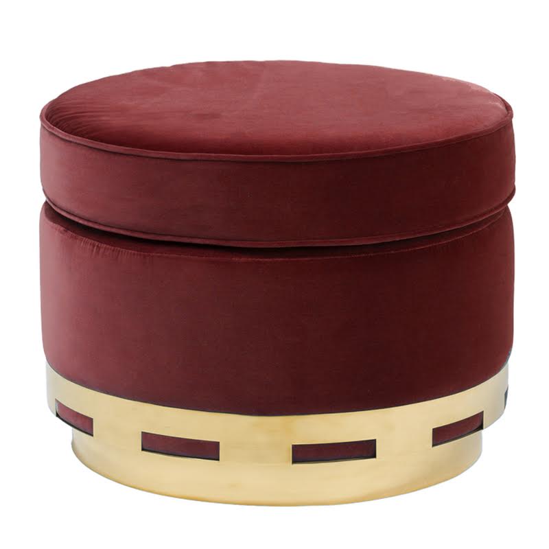 Пуф Las Vegas Arcadia Ottoman Velvet Petrol Бургундский красный Пуф Las Vegas Arcadia Ottoman Velvet Petrol Бургундский красный в Брянске | Loft Concept