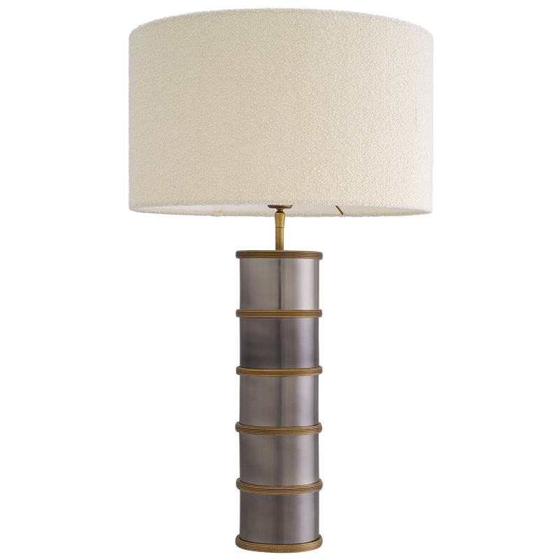 Настольная лампа Eichholtz Table Lamp Ella Латунь Серый Белый Настольная лампа Eichholtz Table Lamp Ella Латунь Серый Белый в Брянске | Loft Concept
