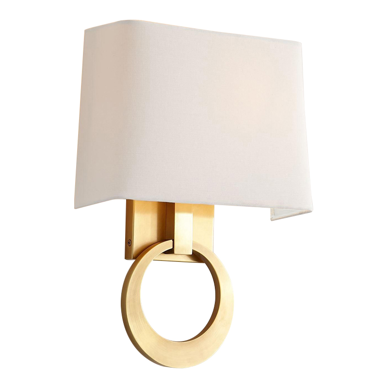 Бра Dana Sconce Brass Ring Латунь Белый Бра Dana Sconce Brass Ring Латунь Белый в Брянске | Loft Concept