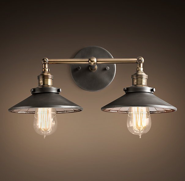 Бра Loft Cone 20th c.Factory filament Pendant Reflector Double Черный Бра Loft Cone 20th c.Factory filament Pendant Reflector Double Черный в Брянске | Loft Concept