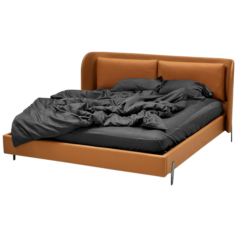 Кровать с закругленным изголовьем и подушками Flores Bed Карамель Кровать с закругленным изголовьем и подушками Flores Bed Карамель в Брянске | Loft Concept