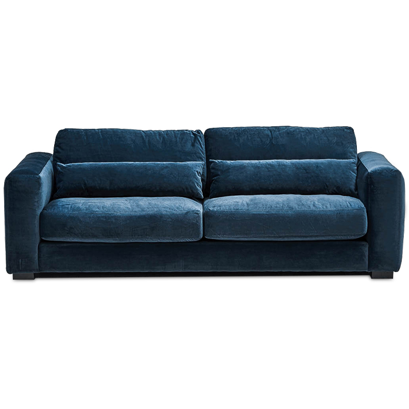 Диван Kleber Sofa blue Темно-синий Черный Диван Kleber Sofa blue Темно-синий Черный в Брянске | Loft Concept