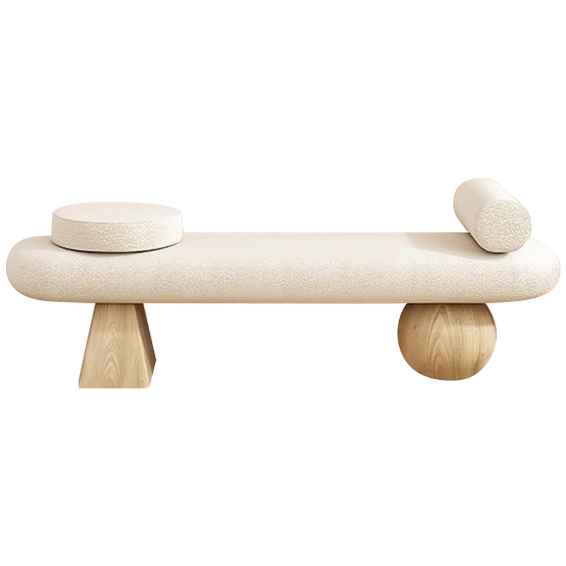 Банкетка Hollie Wooden Forms Bench Бежевый Древесина Банкетка Hollie Wooden Forms Bench Бежевый Древесина в Брянске | Loft Concept