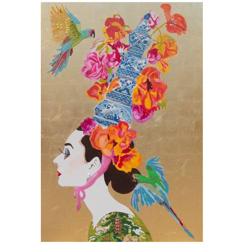 Картина “Audrey with Ming Pagoda Headdress and Parrots” Мульти Картина “Audrey with Ming Pagoda Headdress and Parrots” Мульти в Брянске | Loft Concept