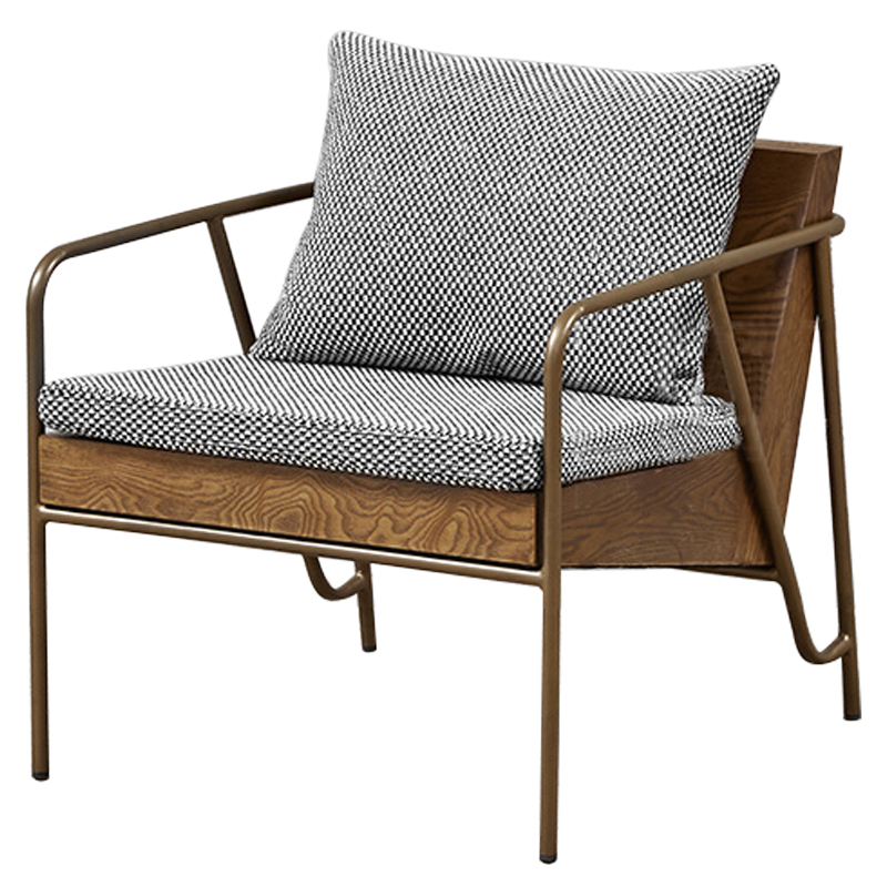 Кресло Markus Armchair Коричневый Латунь Черно-белый в Брянске | Loft Concept 