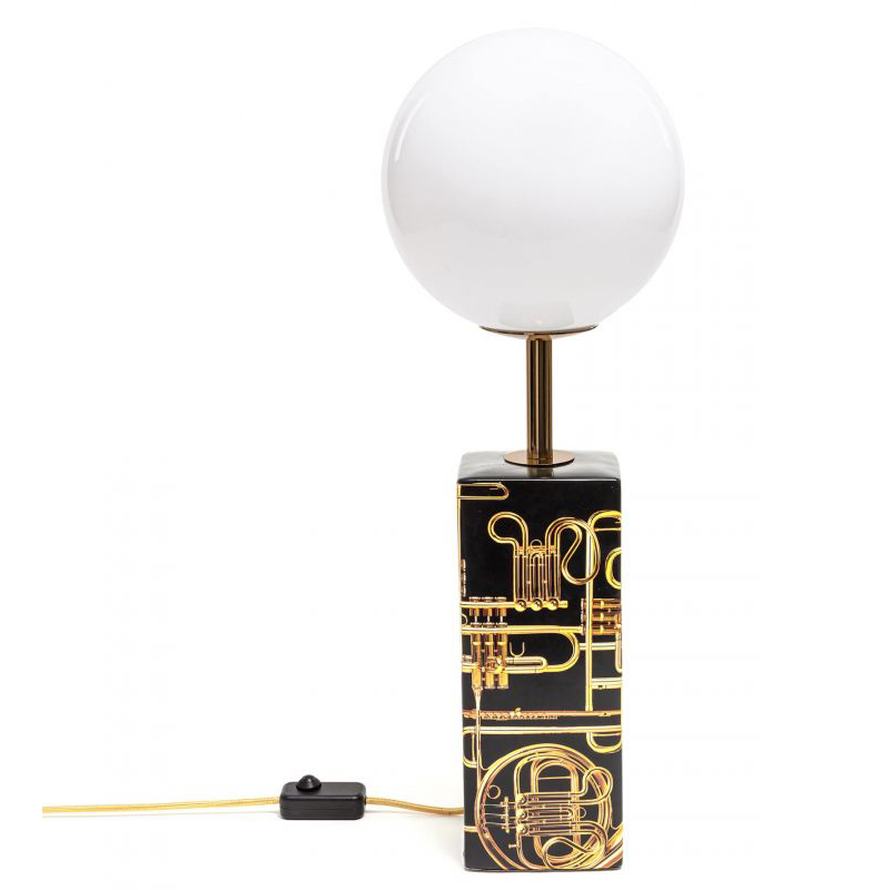 Настольная лампа Seletti Table Lamp Trumpets Черный Белый Золотой Настольная лампа Seletti Table Lamp Trumpets Черный Белый Золотой в Брянске | Loft Concept