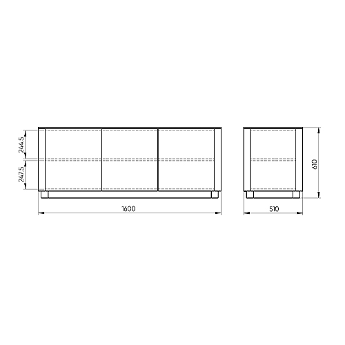 Тумба серо-бежевая с 3-мя дверцами Tammi  в Брянске