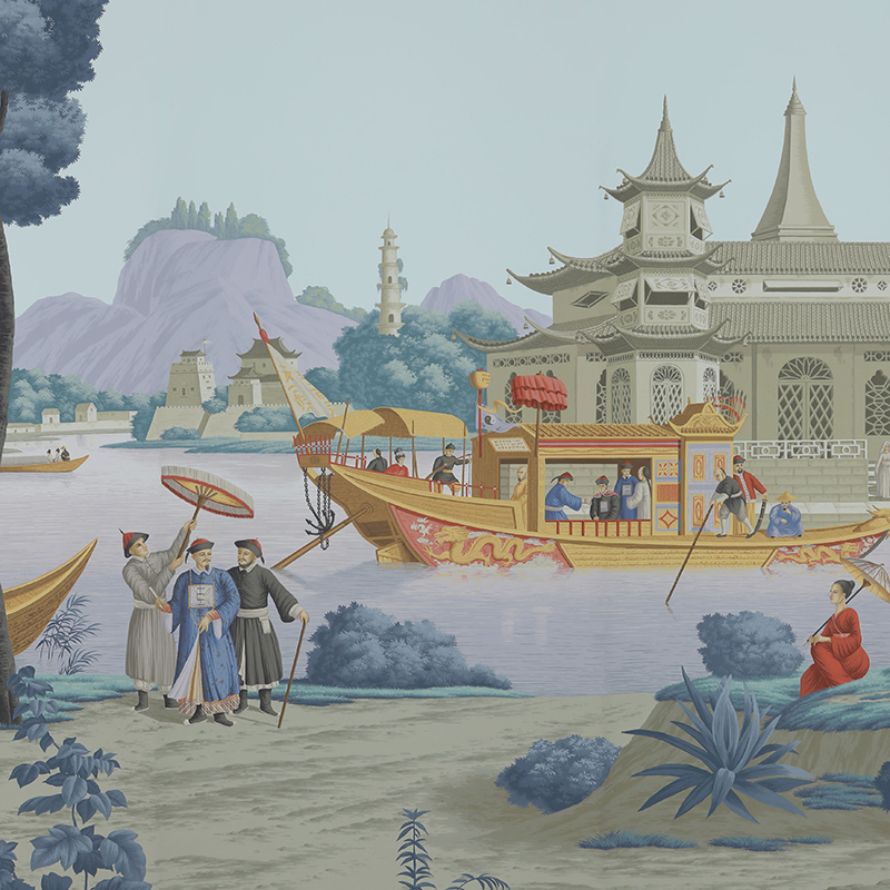 Обои ручная роспись Procession Chinoise Charvet on scenic paper Обои ручная роспись Procession Chinoise Charvet on scenic paper в Брянске | Loft Concept