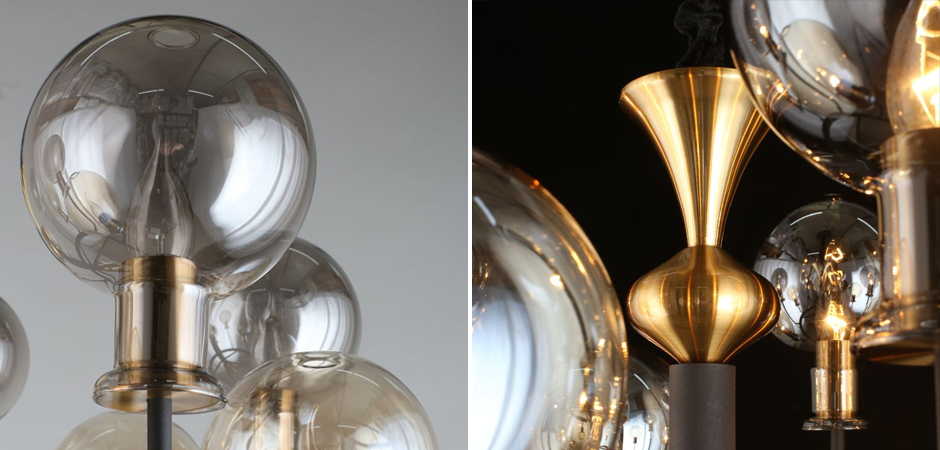 Люстра c дымчатым стеклом Champagne Glass Люстра c дымчатым стеклом Champagne Glass - Loft-Concept в Брянске
