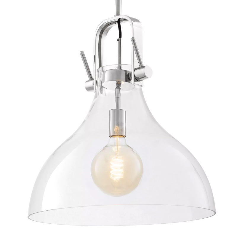 Подвесной светильник Eichholtz Lamp Connery Nickel Прозрачное Стекло Никель Подвесной светильник Eichholtz Lamp Connery Nickel Прозрачное Стекло Никель в Брянске | Loft Concept