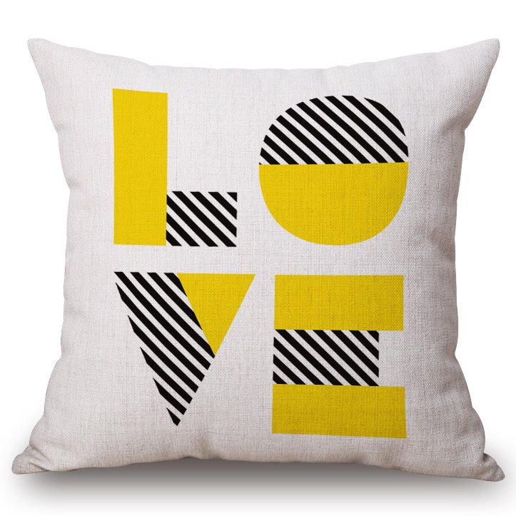 Декоративная подушка Yellow Love Декоративная подушка Yellow Love в Брянске | Loft Concept